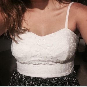 Sweetheart white and black floral dress